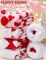 Fuzzy Socks for Women Galentines Day Gifts Fluffy Warm Cozy Winter Slipper Thick Crew Fleece Comfy Sleep Plush Heart Socks 5 Pairs Stocking Stuffers (Red/White Love,M)